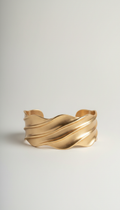 Gold Sculptural Cuff Bracelet
