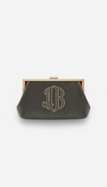 Velvet-Lined Monogrammed Clutch